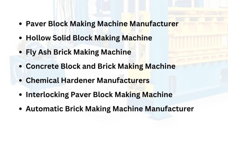 Top 7 Machinery Manufacturers in Delhi 2025 for Brick and Block Making